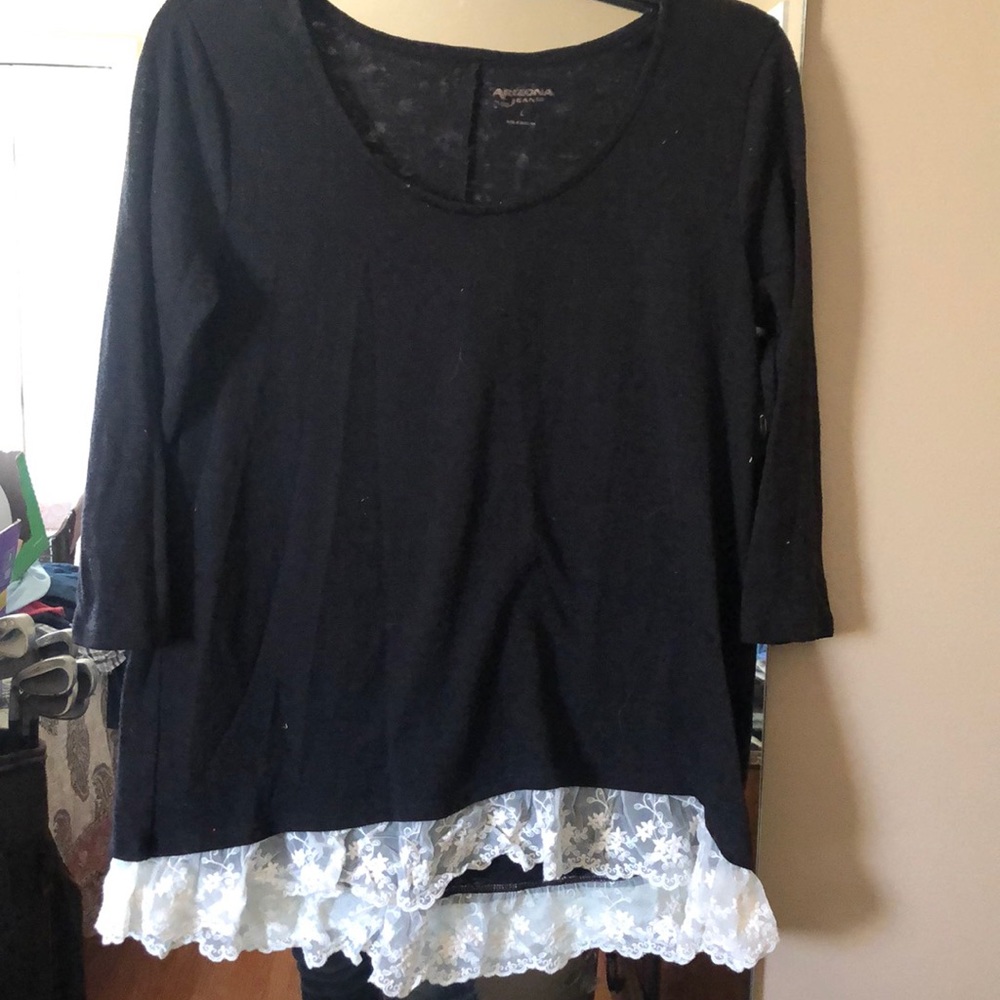 Arizona size large junior black blouse